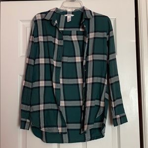 Green Patterned Flannel